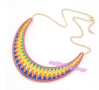 New Fashion Gothic Vintage Womens Colorful Bib Party Statement Necklace