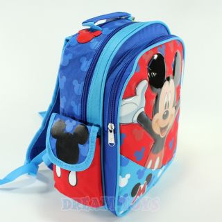 12" Disney Mickey Mouse Print Small Toddler Backpack Book Bag Boys School