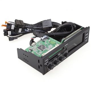 Digital LCD Panel Fan Speed Controller Temp Controller Card Reader eSATA