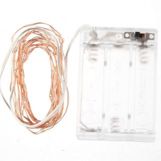 New 20LEDS Warm White Battery Operated Mini LED Copper Wire String Fairy Light