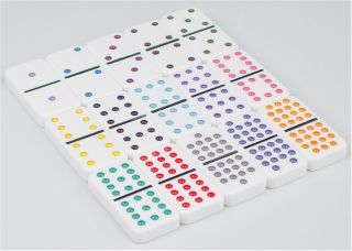 Double 15 Professional Color Dot Domino Dominoes Set