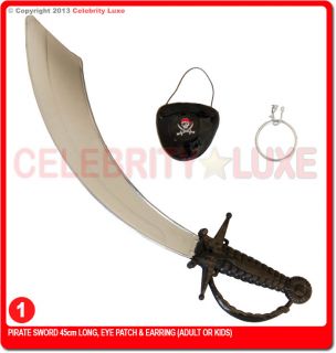 New Sword Halloween Fancy Dress Up Costume Party Adult Kids Mens Turkish Curved