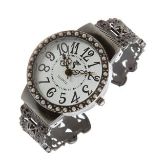 Vintage Retro Style Round Womens Wrist Watch Ladies Bangle Bracelet Wristwatch