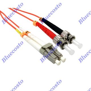 LC St Fiber Optic Patch Jumper Cable Cord mm Duplex 62 5 125 3M 10ft
