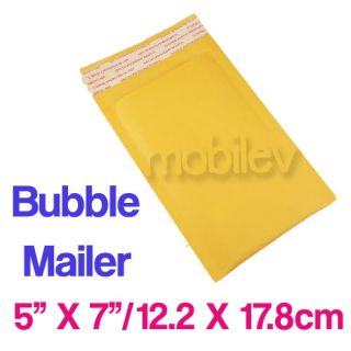 100 Kraft Bubble Mailers Padded Envelope 12 2x17 8cm 5"x7"Shipping Bag Self Seal