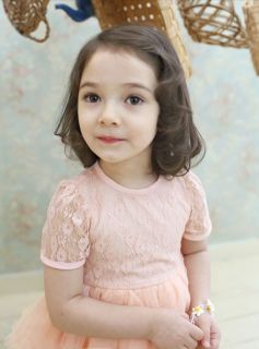 1541 Boutique Super Pretty Princess Cotton Dress Baby Soft Floral Lace Overlay