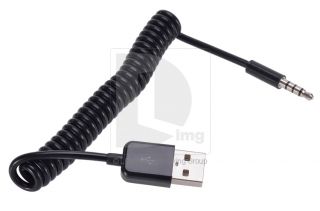 USB Male to 3 5mm Audio Stereo Headphone Jack Plug Spring Cable for 