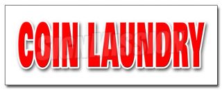 36" Coin Laundry Decal Sticker Wash Fold Washing Machines Dry Cleaning