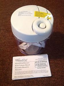 New in Box Pampered Chef Manual Food Processor 2581 Mince Purée Chop Slice