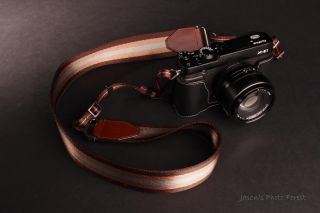 Handmade Genuine Real Leather Full Camera Case Bag for Fujifilm x E1 XE1 Black