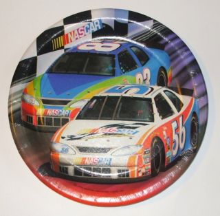 NASCAR Dessert Plates Race Car Themed Birthday Party Supplies