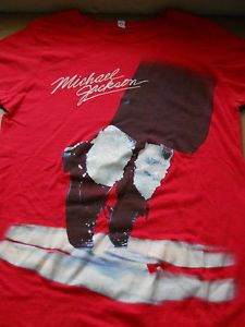 Michael Jackson Music Concert T Shirt Womens Junior XL Glitter Socks