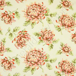 Heather Bailey Freshcut Painted Mums Cream Cotton Quilt Quilting Fabric Yardage