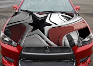Fit Any Car Sticker Decal Vinyl Color Hood Alien 108