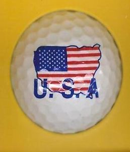 Logo Golf Ball United States USA Map Logo Golf Ball