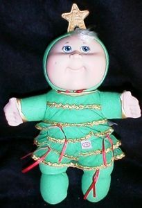 Cabbage Patch Kids Christmas Tree Holiday Doll 2007 White Hair Blue Eyes