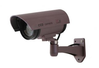 3X Fake Surveillance Dummy Security Camera Waterproof LED Light Indoor Outdoor