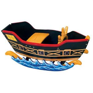 New Wooden Pirate SHIP Rocking Horse Boat Rocker Kids Childrens Toy