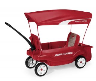 Radio Flyer Wagon Comfort Ultimate Red Toy Kids New 2 Children Ride Canopy New
