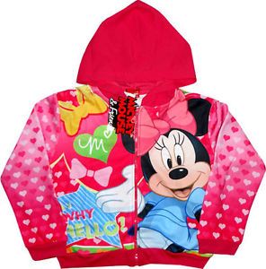 Disney Minnie Mouse Childrens Kids Girls Jacket Coat Zip Hoodie Top Clothes Toys