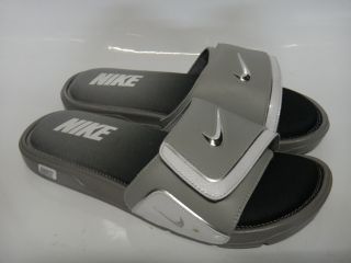 Nike Comfort Slide 2 Medium Gray Metallic Silver Dark Shadow Sandals Mens Sz 15