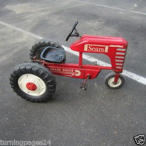 Vintage 1950s  Diesel 537 Kids Pedal Tractor Childs Toy Mower