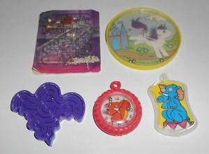 Mixed Lot Vintage Plastic Maze and Metal Ball Children's Toys Puzzles Favors