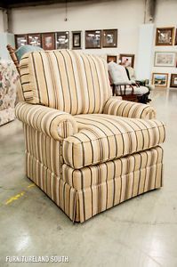 Taylor King Fine Furniture Saba Surf Striped Fiberdown Arm Chair