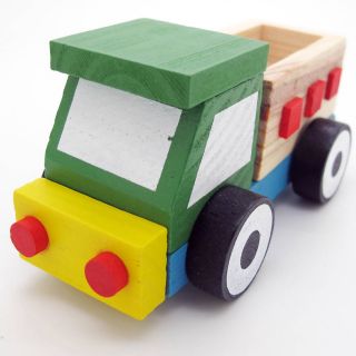 New Hand Made Wooden Puzzle Fire Truck Ambulance Car Baby Kids Educational Toys