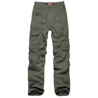  New Men's Stright Bottom Cargo Pants Trousers Pocket Sz M XXL