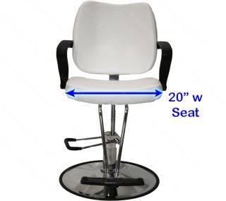 New Hydraulic White Barber Styling Chair Hair Cutting Spa Beauty Salon Equipment