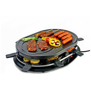 New Indoor Electric Raclette Party Grill Griddle BBQ Cooking Set Fast SHIP