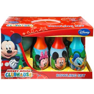 Disney Mickey Mouse Indoor Outdoor Kids Bowling Play Set with Ball 6 Pins