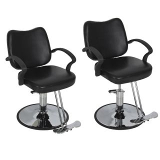 Hydraulic Barber Chair Styling Salon Work Station Chair Black Modern Design New