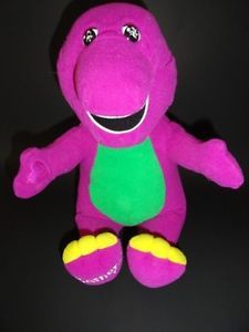 PBS Kids Talking Singing Barney Purple Dinosaur Plush Toy 3 Stages of Play VHTF