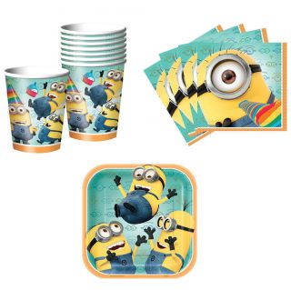 Despicable Me Birthday Party Supplies Kit Plates Napkins Cups Set for 8 16 New