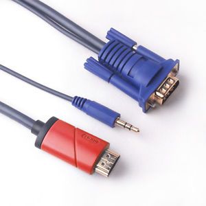 2M HDMI Male to VGA Female RCA Audio HDMI to VGA Video Converter Cable CB6108