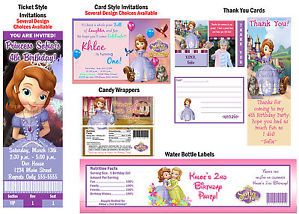 Princess Sofia The First Birthday Party Ticket Invitations Supplies Favors Photo