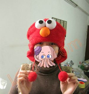 Sesame Street Red Elmo Plush Hat Headgear Game Cute New