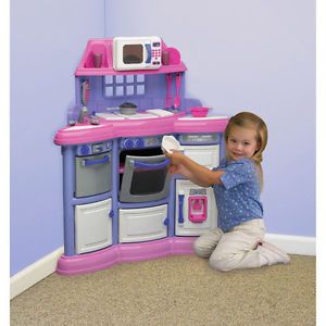 Kids Children American Plastic Toys Playtime Kitchen Play Toy Set Toddler Sets
