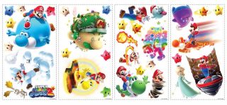 32 Super Mario Galaxy 2 Luigi Yoshi Lumas Kids Decor Room Wall Decals Stickers