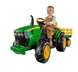 John Deere Ground Force Tractor Trailer Battery Operated Ride on Toy New