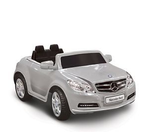 Kids Battery Powered Ride on Toy Silver Mercedes Benz Sports Car 6V