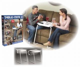 2 x New Portable Table Mate 2 Adjustable Folding Tablemate TV Dinner Laptop Tray