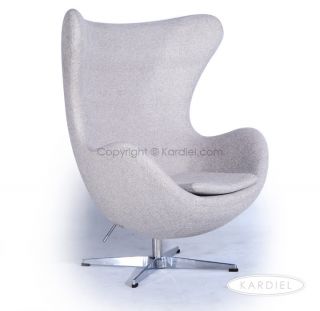 Egg Chair Baby Blue Cashmere Wool Swan Ball Womb Modern Globe Accent Vintage