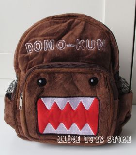 Domo Kun Brown Cute Plush Toy Children School Bag Backpack New A