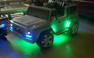 Licensed Mercedes Benz G55 AMG Kids Ride on Power Wheels Battery Toy Car Silver