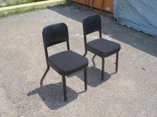 2 Mid Century Modern Mart Stam Leather Arm Chairs