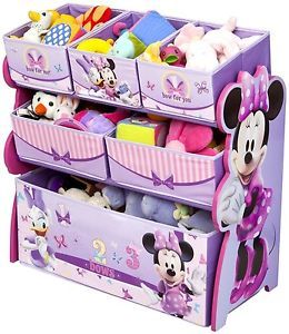 Disney Multi Bin Toy Organizer Minnie Mouse Kids Storage Daisy Duck Box Cartoon