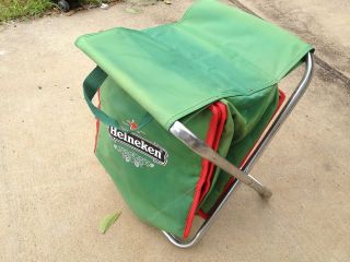 Heineken Cooler Chair Stool Beer Can Drink Holder Football Tailgaiting Mancave